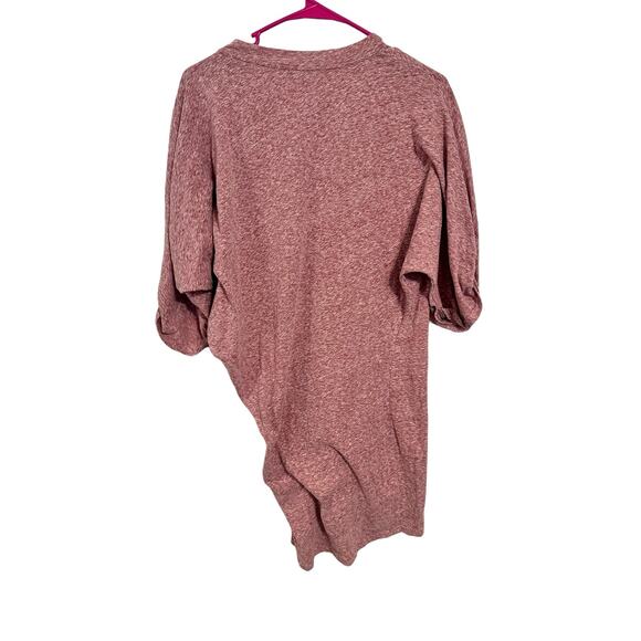 Free People Beach Heathered Dusty Pink Asymmetrical Tunic Cover Up Size Small - Picture 2 of 7